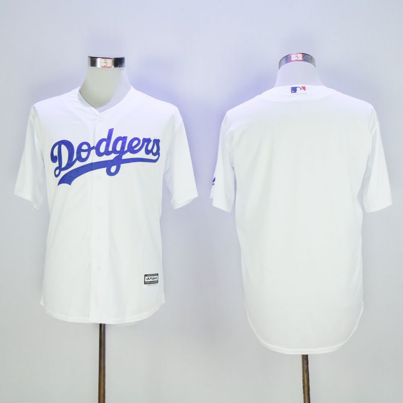 Men Los Angeles Dodgers Blank White MLB Jerseys